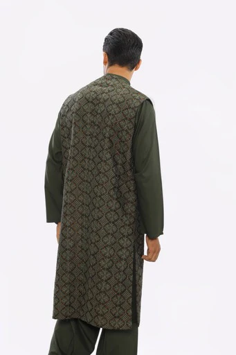 Men Kurta Shalwar & Overcoat set DIG23-02 - Image 3