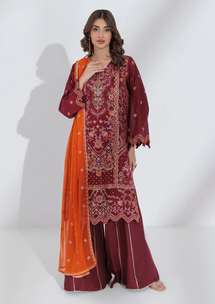 Red-Cotton Net-3 Piece (W25FE3005) J(121) - Image 3