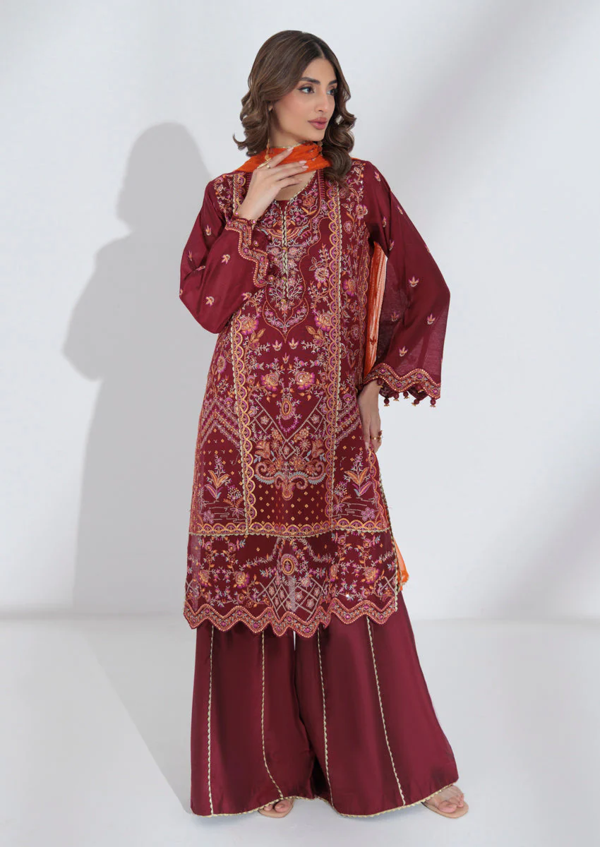 Red-Cotton Net-3 Piece (W25FE3005) J(121) - Image 4