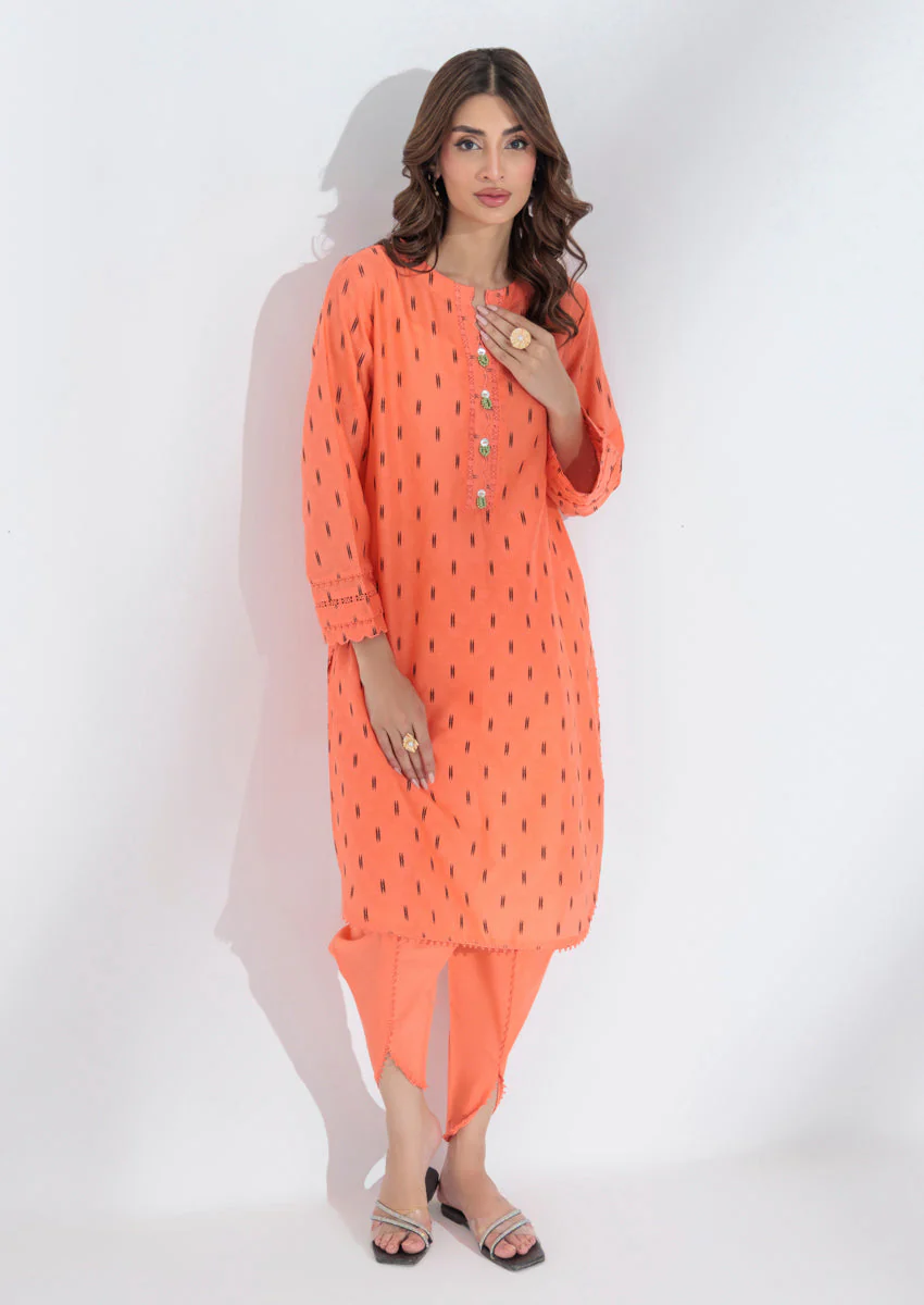 Salmon-Jacquard-2 Piece (WPS25SL2P023) J(121) - Image 5